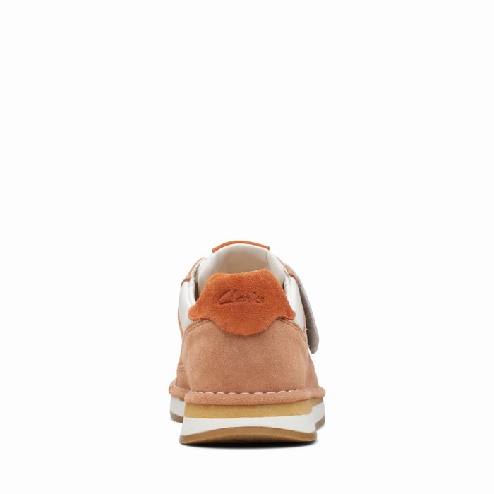 Baskets Clarks Craft Run Tor Femme Corail Blanche | TVPFWHNX
