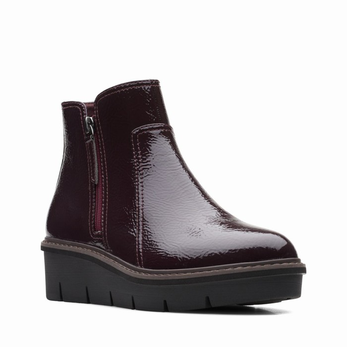 Bottes Clarks Airabell Zip Femme Bordeaux | NTVDSKM4