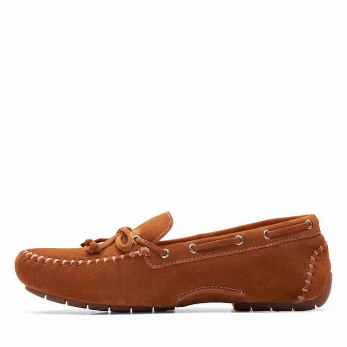 Chaussures Plates Clarks C Mocc Tie Femme Marron | I5ASURXQ
